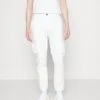 Pier One Cuffed Skinny Trouser- Cargobukse - White
