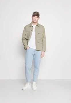 Pier One 5 Pack - Topper Langermet - White/Dark Blu/Grey