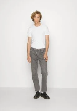 Pier One Mid Raise Straight Fit - Jeans Relaxed Fit - Grey Denim -Pier One 165db44cf276416482877fa5167a851e