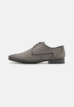 Pier One Leather - Snøresko - Dark Grey