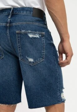 Pier One Jeansshorts - Dark Blue Denim -Pier One 87967f7777b341e69e97f39a26d44312