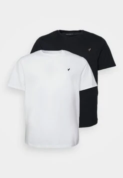 Pier One 2 Pack - T-Shirts - Dark Blue/White -Pier One 90a17242bb494357bb9c3bc8420a664e