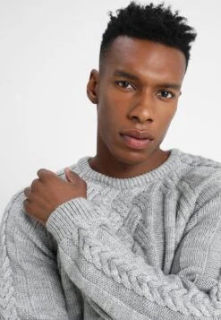 Pier One Strikkegenser - Mottled Light Grey -Pier One 98dec795318b492a9124ed037a5fae78