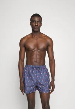 Pier One Badeshorts - Dark Blue/Multi-Coloured