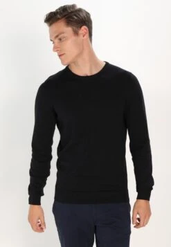 Pier One Basic Crewneck - Strikkegenser - Black