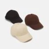 Pier One Unisex 3 Pack - Cap - Black/Dark Brown/Beige -Pier One c2733f675ca44ebd8c1145369473dacc