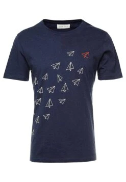 Pier One T-Shirts Med Print - Dark Blue -Pier One c476ed88386f4d719c7cdcef3f33dd1f