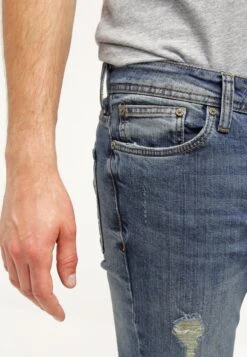 Pier One Jeans Slim Fit - Destroyed Denim -Pier One c9b59730ea4f416589e15619434ec350