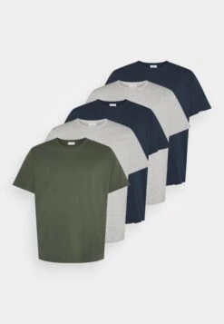 Pier One 5 Pack - T-Shirts - Khaki/Grey/Dark Blue -Pier One d3fe6e185c83415bbbdfd7d53b4f9bb2