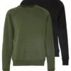 Pier One 2 Pack - Sweatshirt - Khaki/Black 1 Pier One 2 Pack - Sweatshirt - Khaki/Black -Pier One de12feccbd1e47b3bbcb87b59c3bd67a