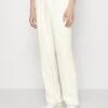 Pier One Drawcord Trousers Linen Blend - Bukse - White